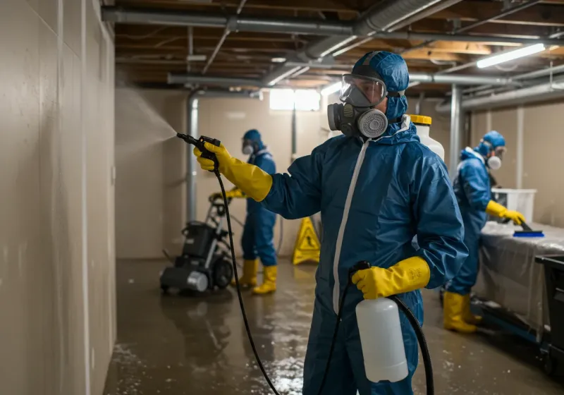 Basement Sanitization and Antimicrobial Treatment process in Euclid, OH