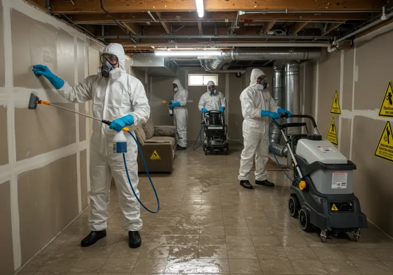 Basement Moisture Removal and Structural Drying process in Euclid, OH